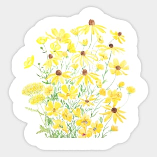 yellow flower field 2020 Sticker